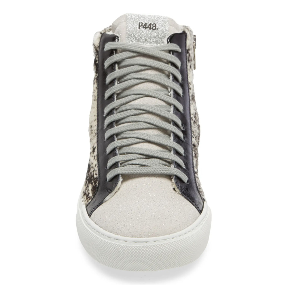 New P448 Cow Print Star High-Top Sneaker // 10.5 - Picture 3 of 11